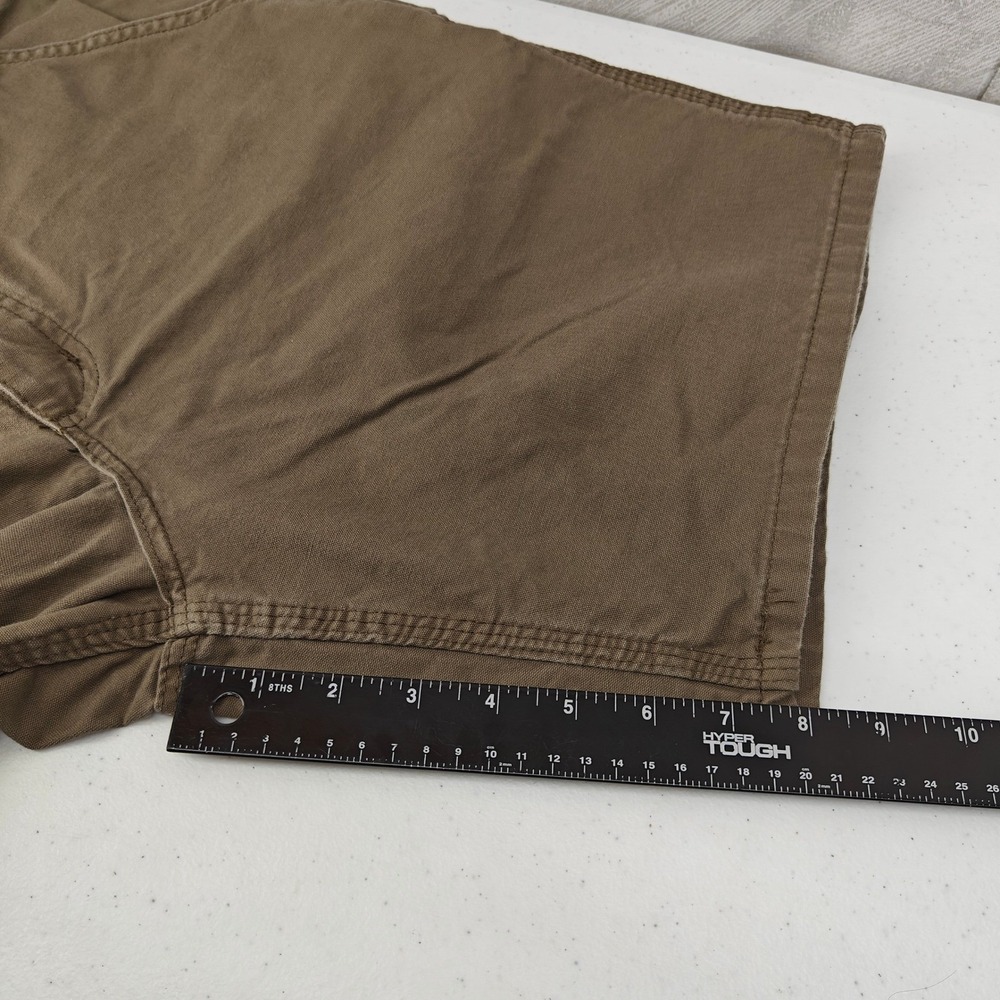 Vintage Carhartt Canvas Carpenter Shorts Men 32 Brown B144-LBR Workwear Utility - Picture 5 of 8
